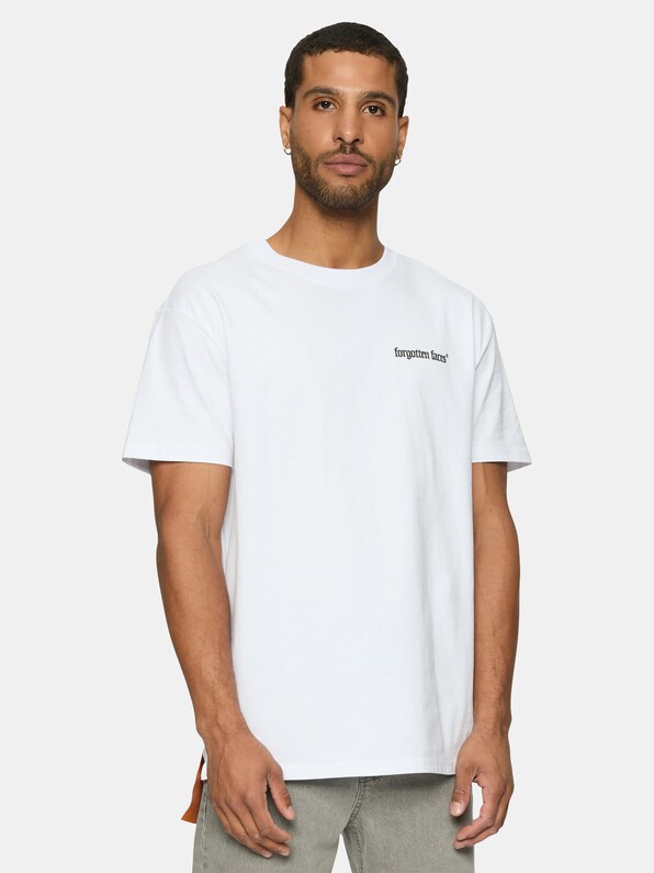 Forgotten Faces Flowered Skull Oversize T-Shirts-0