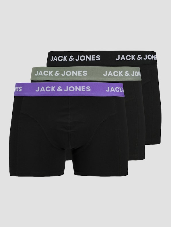 Jack & Jones Jacaxel Solid Trunks 3 Pack Boxershorts-0