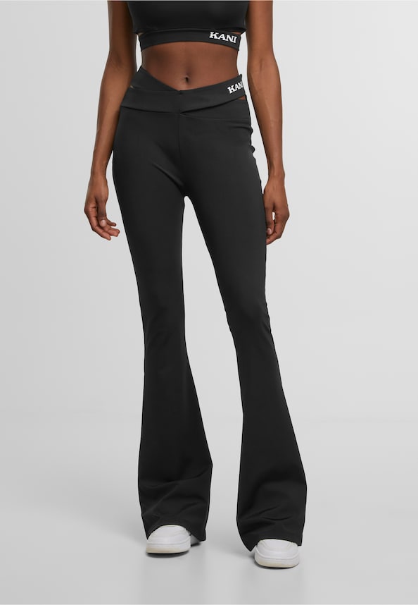 Retro Cut Out Flared Pants-0