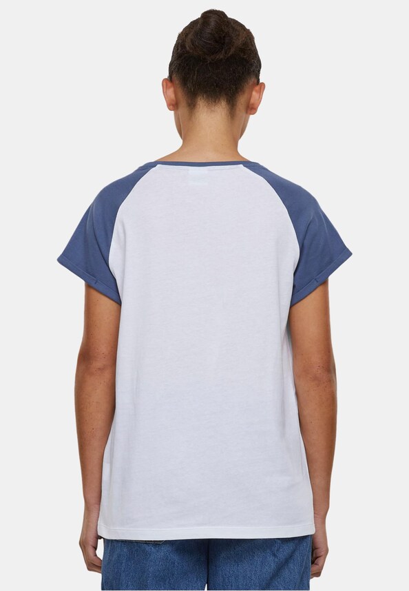 Ladies Contrast Raglan Tee-1
