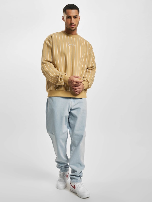 Small Signature Pinstripe Crew-4