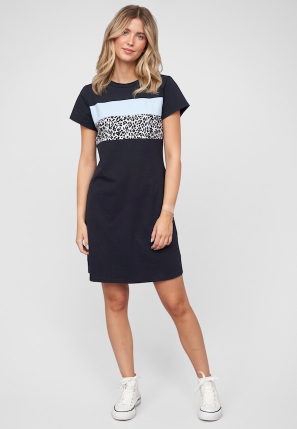 T-Shirt Dress Colorblock-4