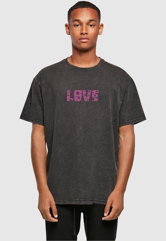 Valentines Day - Flowers Love Acid Washed Heavy Oversize Tee