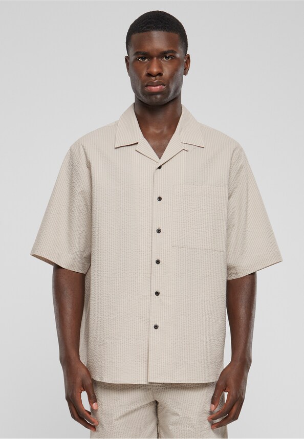 Relaxed Seersucker Short Sleeve Shirt-0