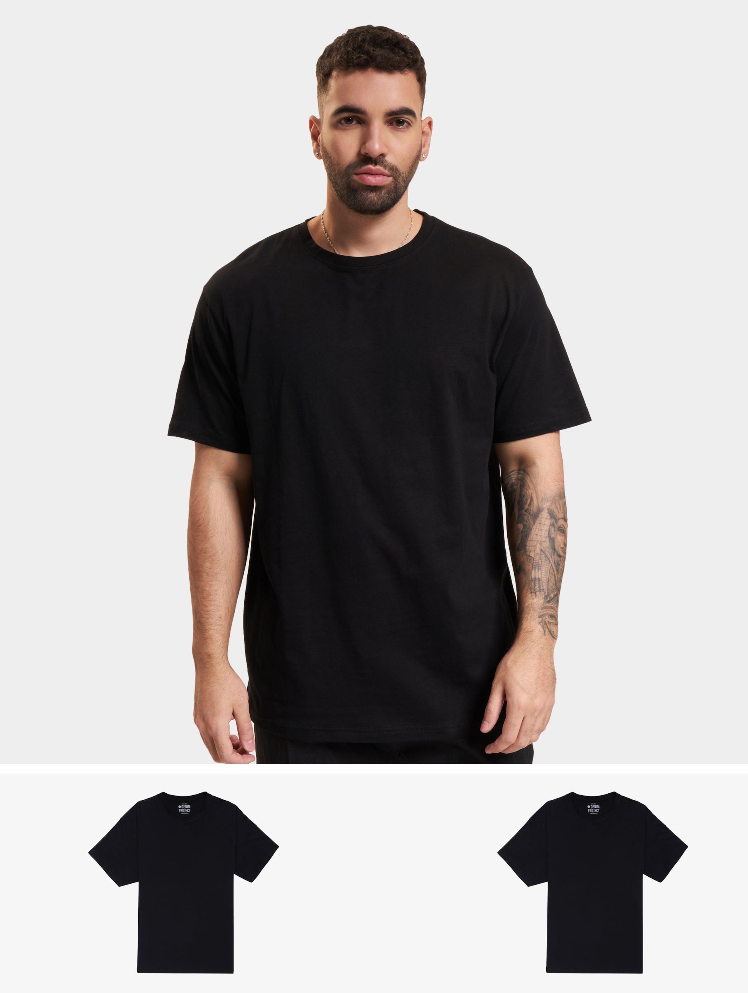 Denim Project 3 Pack Box T-Shirts Mannen op kleur zwart, Maat XL