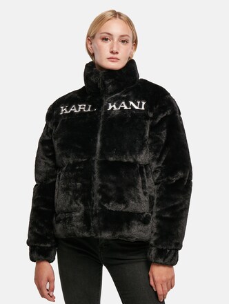 Karl Kani Retro Fake Fur Puffer Jacket black