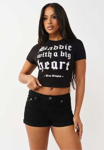 CRYSTAL BADDIE SS BBY TEE