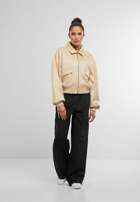 Signature Faux Suede Os Bomber Jacket-2