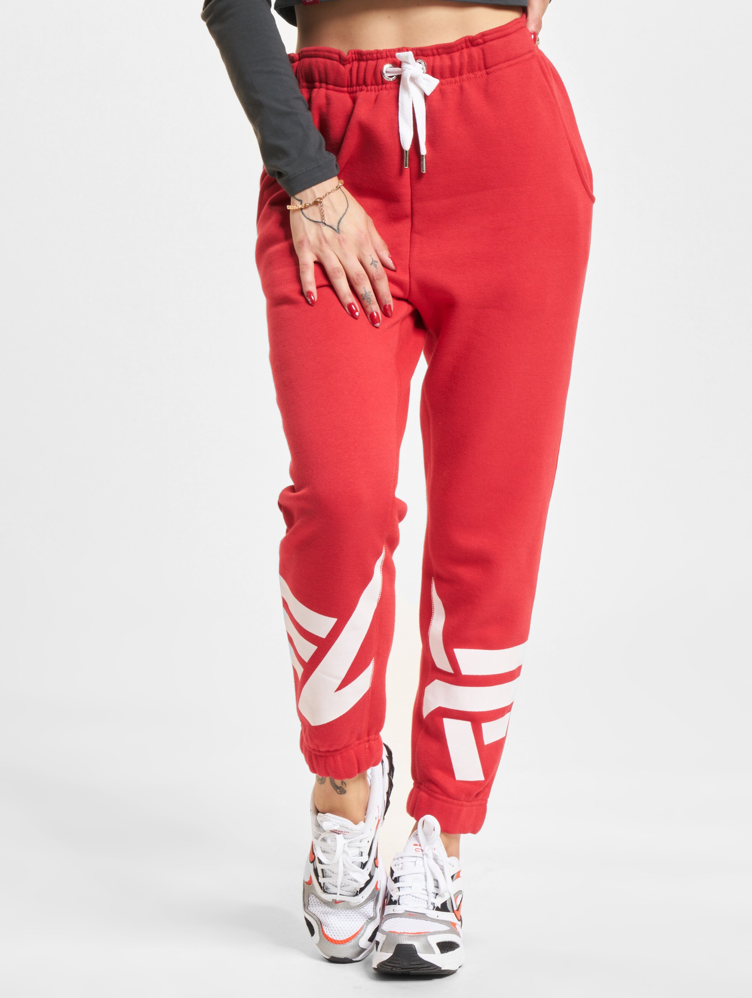 Alpha Industries Logo Print Jogginghose op kleur rood, Maat XS