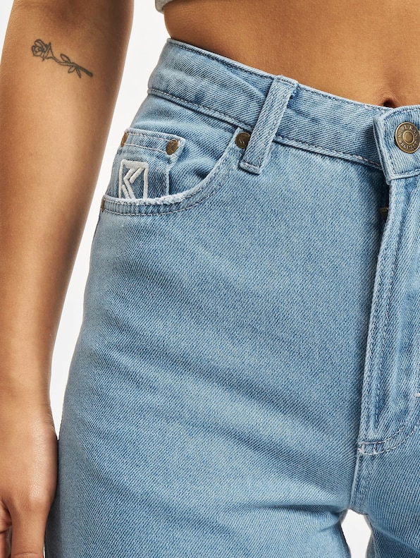 KW222-008-1 KK OG Distressed Wide Leg Denim Pants-4