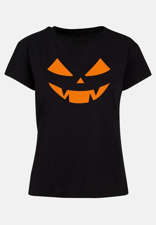 Merchcode Ladies Halloween - Pumpkin Face Tee-4