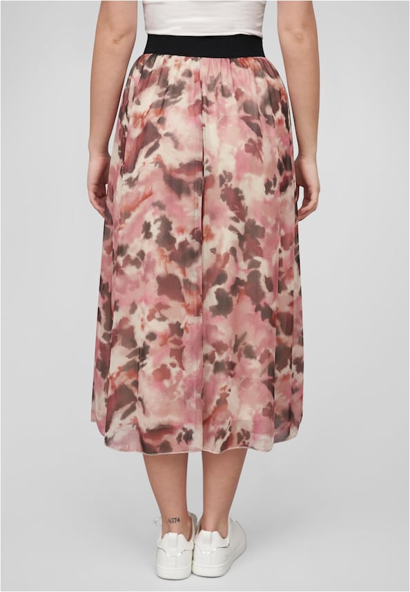 Cloud5ive Damen Longform Rock mit All Over Print und Gummibund-1