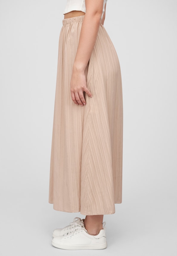 Cloud5ive Damen Longform Rock mit Strukturmuster und Gummibund-2