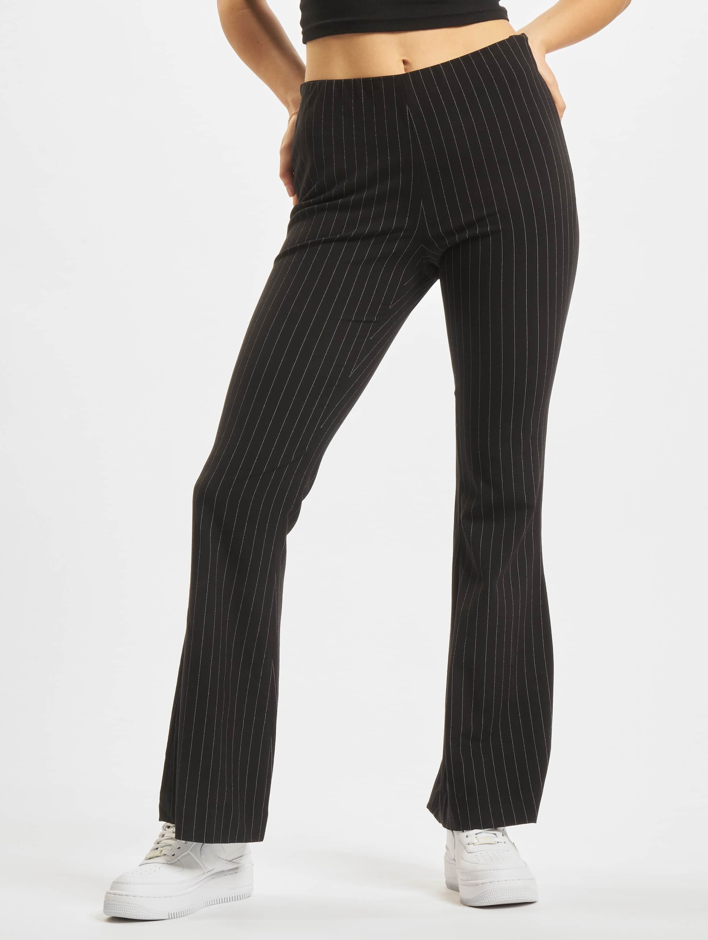 GANNI pinstripe-pattern Flared Trousers - Farfetch