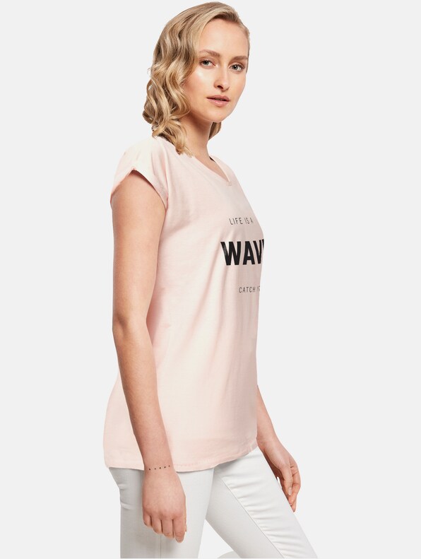 Ladies Summer - Life is a wave T-Shirt-3