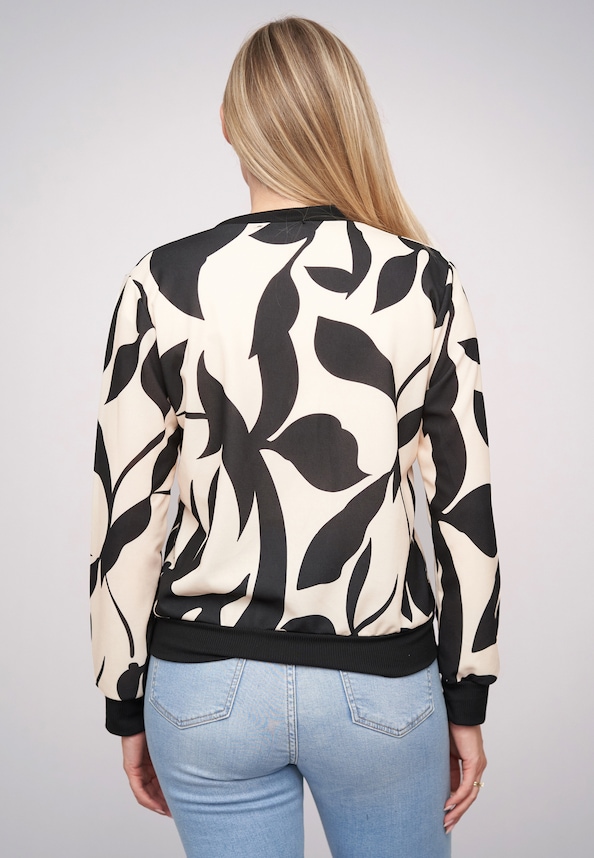 Blouson Bomber-Jacket with floral print-1