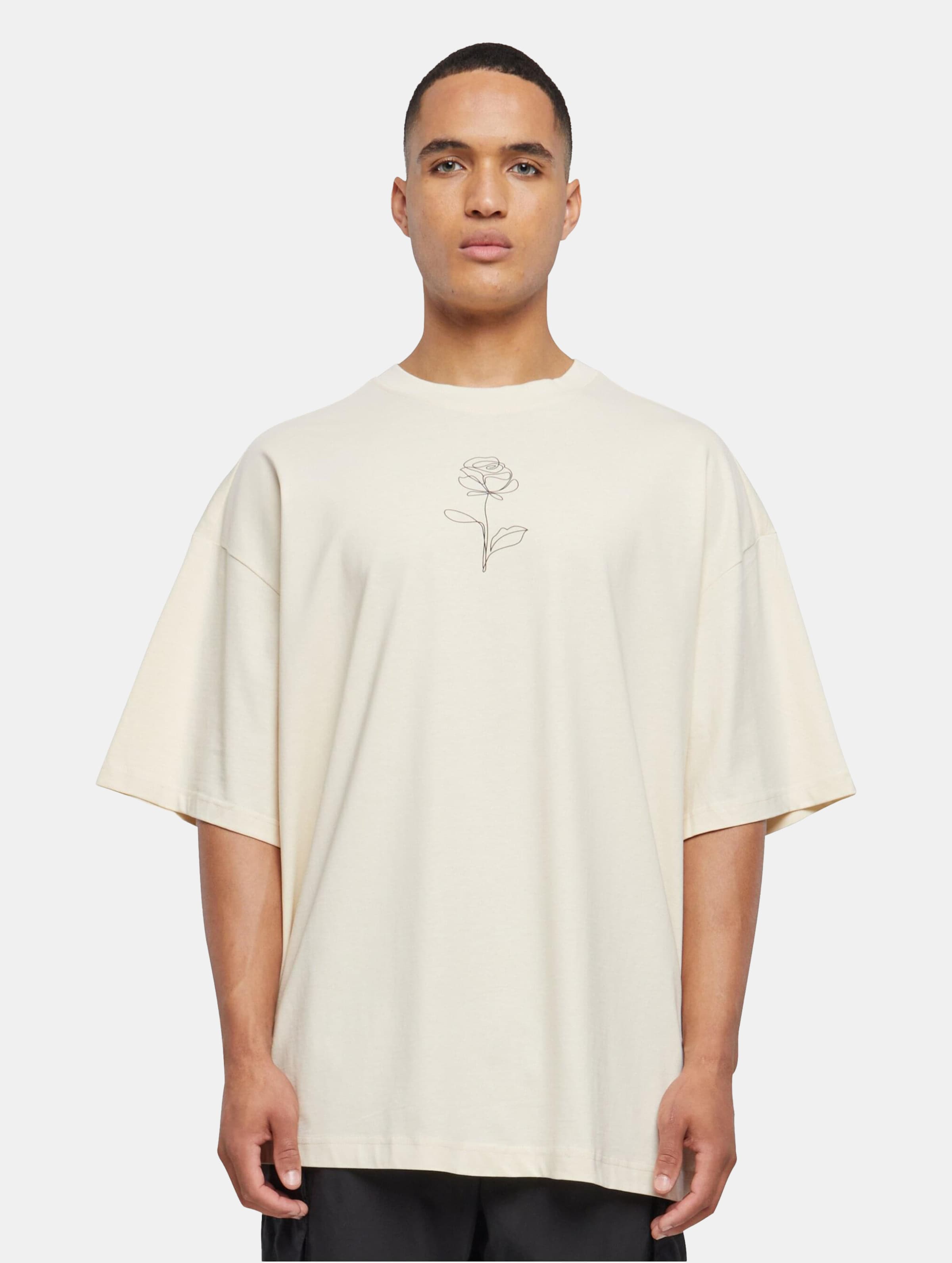 Merchcode - Spring Rose Huge Heren Tshirt - XL - Gebroken wit