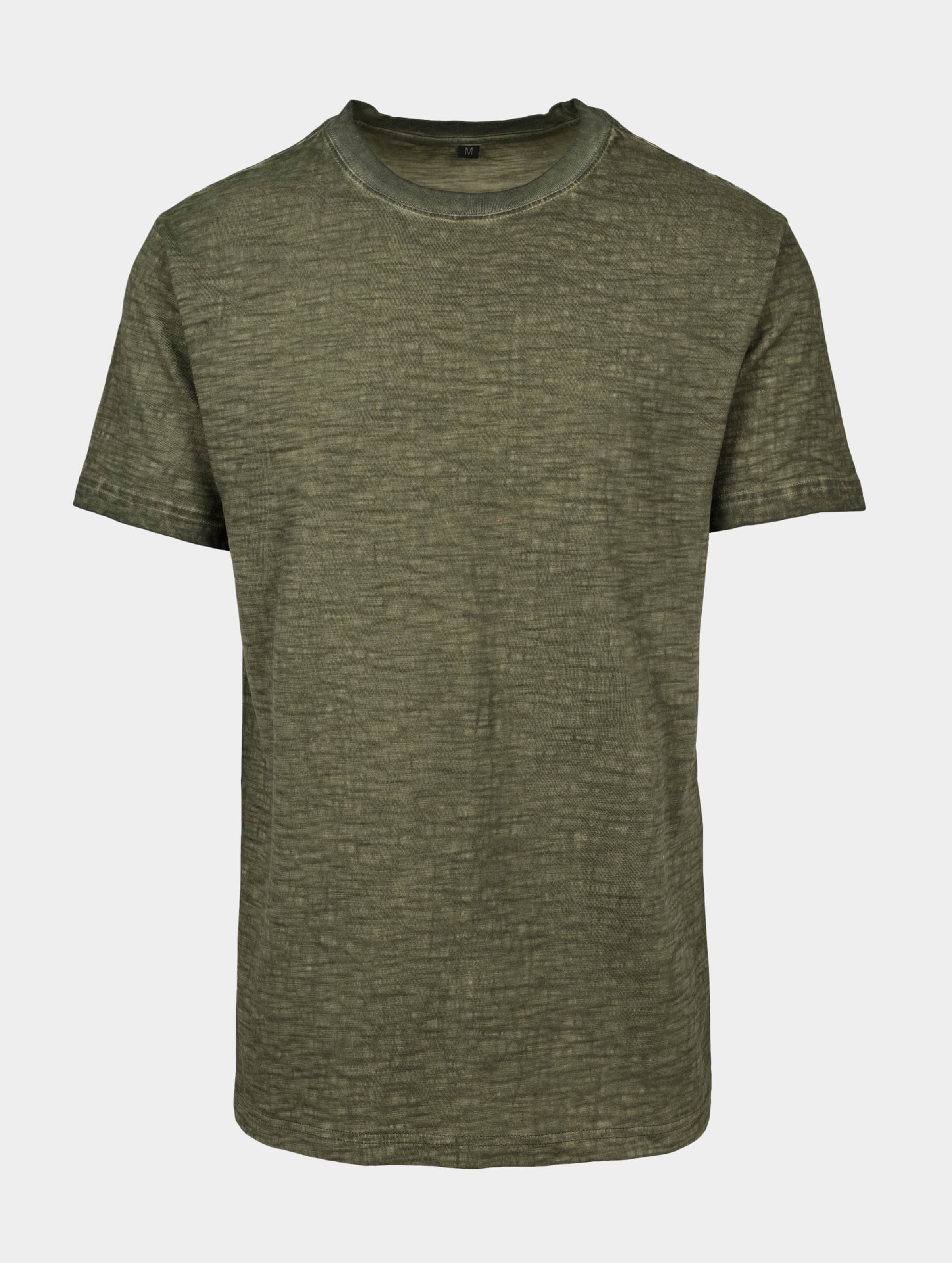 Build Your Brand Spray Dye Tee Mannen op kleur groen, Maat XL