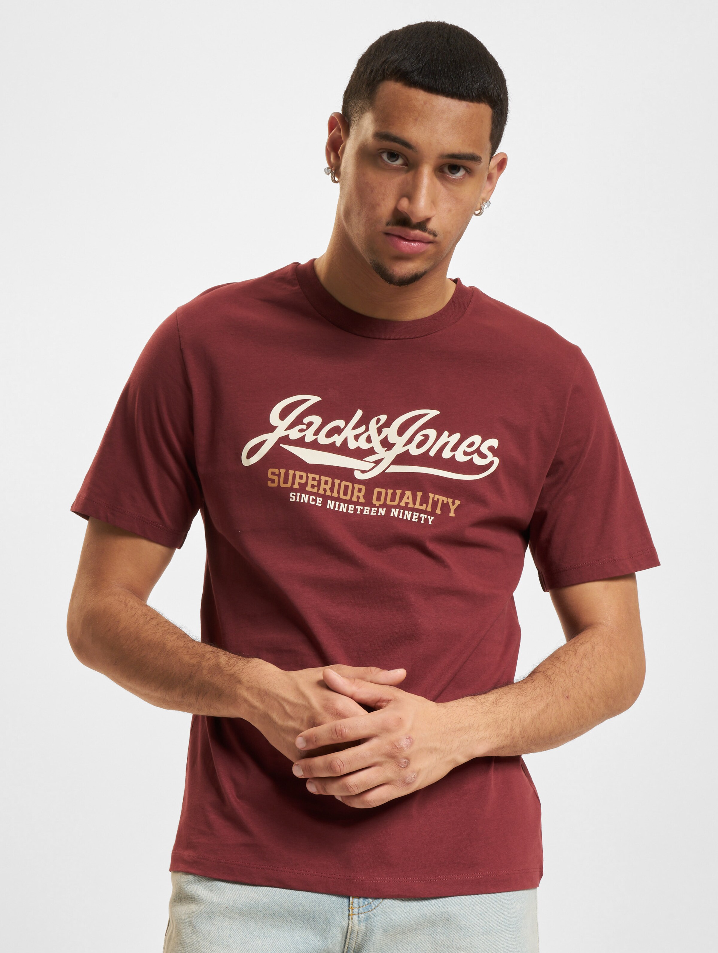 Jack & Jones Luhudson Crew Neck T-Shirts Männer,Unisex op kleur rood, Maat XXL