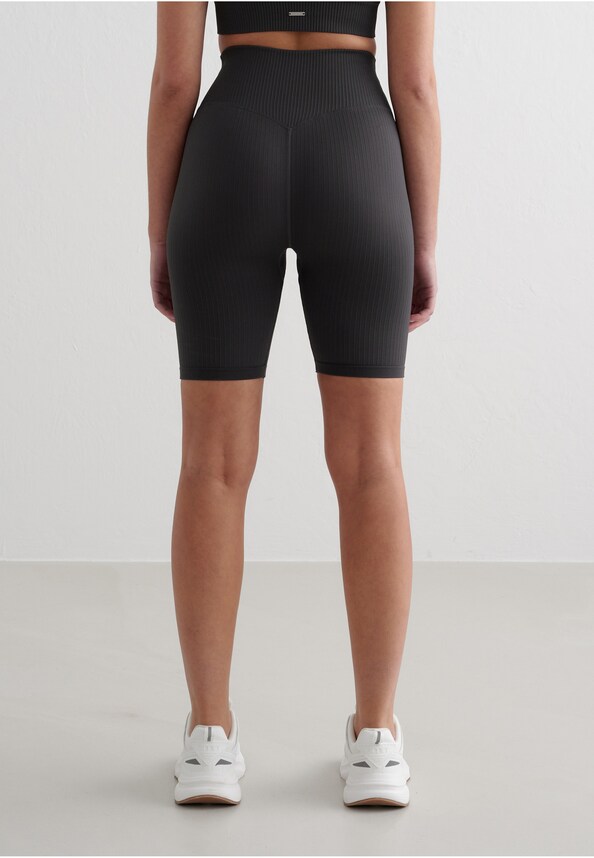 Ribbed Seamless Biker -1