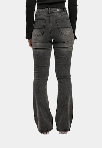 Ladies High Waist Flared Denim Pants Loose