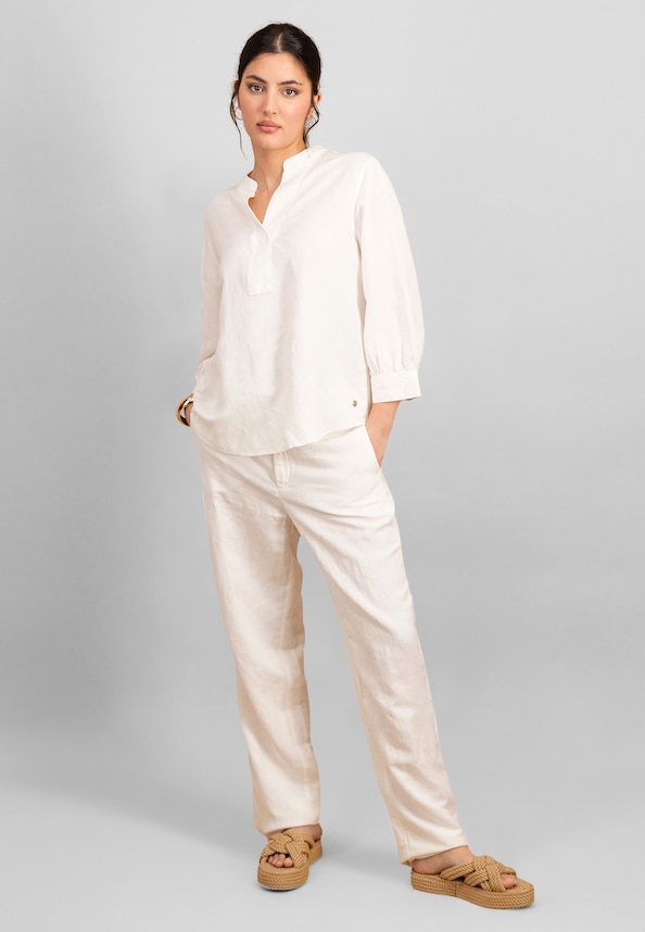 BLOUSE TUNIC LINEN MIX-1