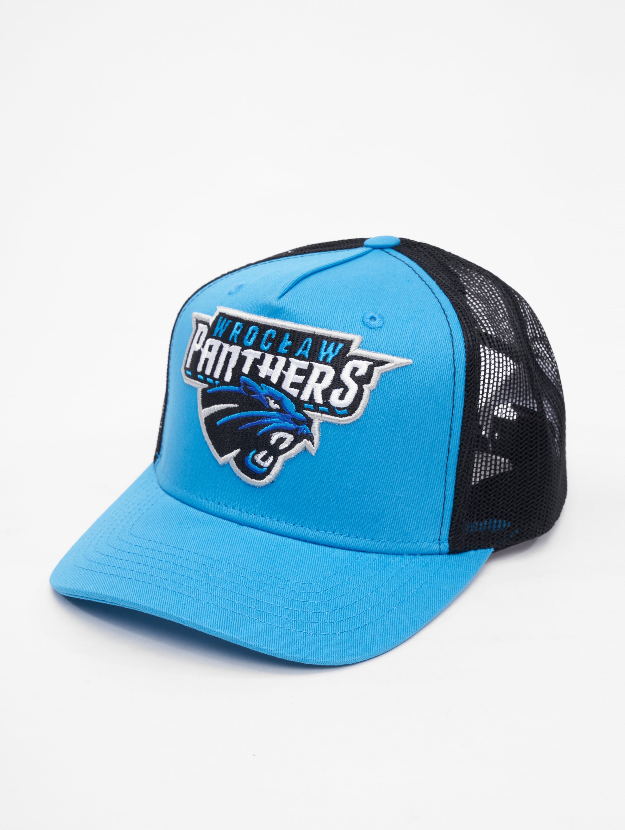 European League Of Football Wroclaw Panthers Trucker Caps Unisex op kleur blauw, Maat ADJUSTABLE