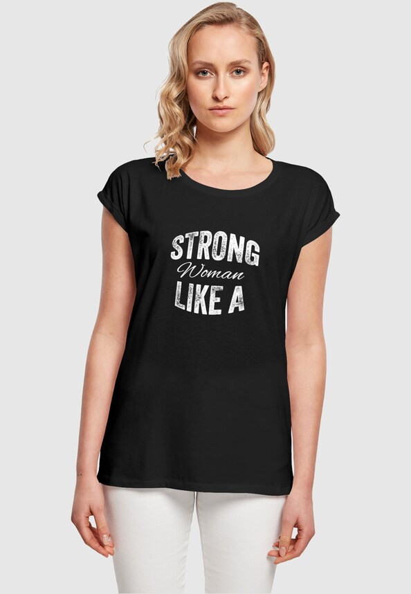 Ladies WD - Strong Like A Woman Extended Shoulder Tee-0
