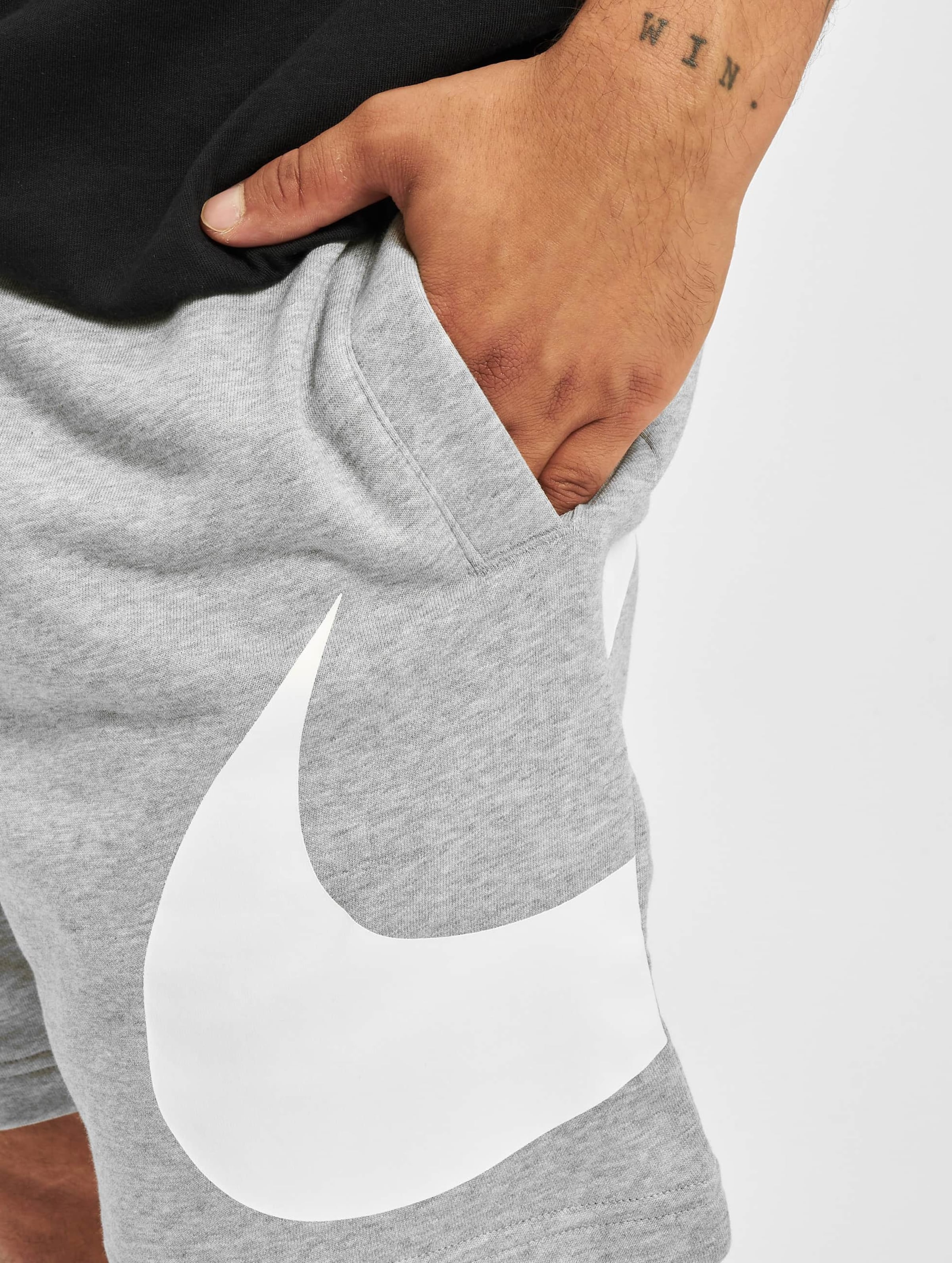 Nike swoosh shorts on sale grey