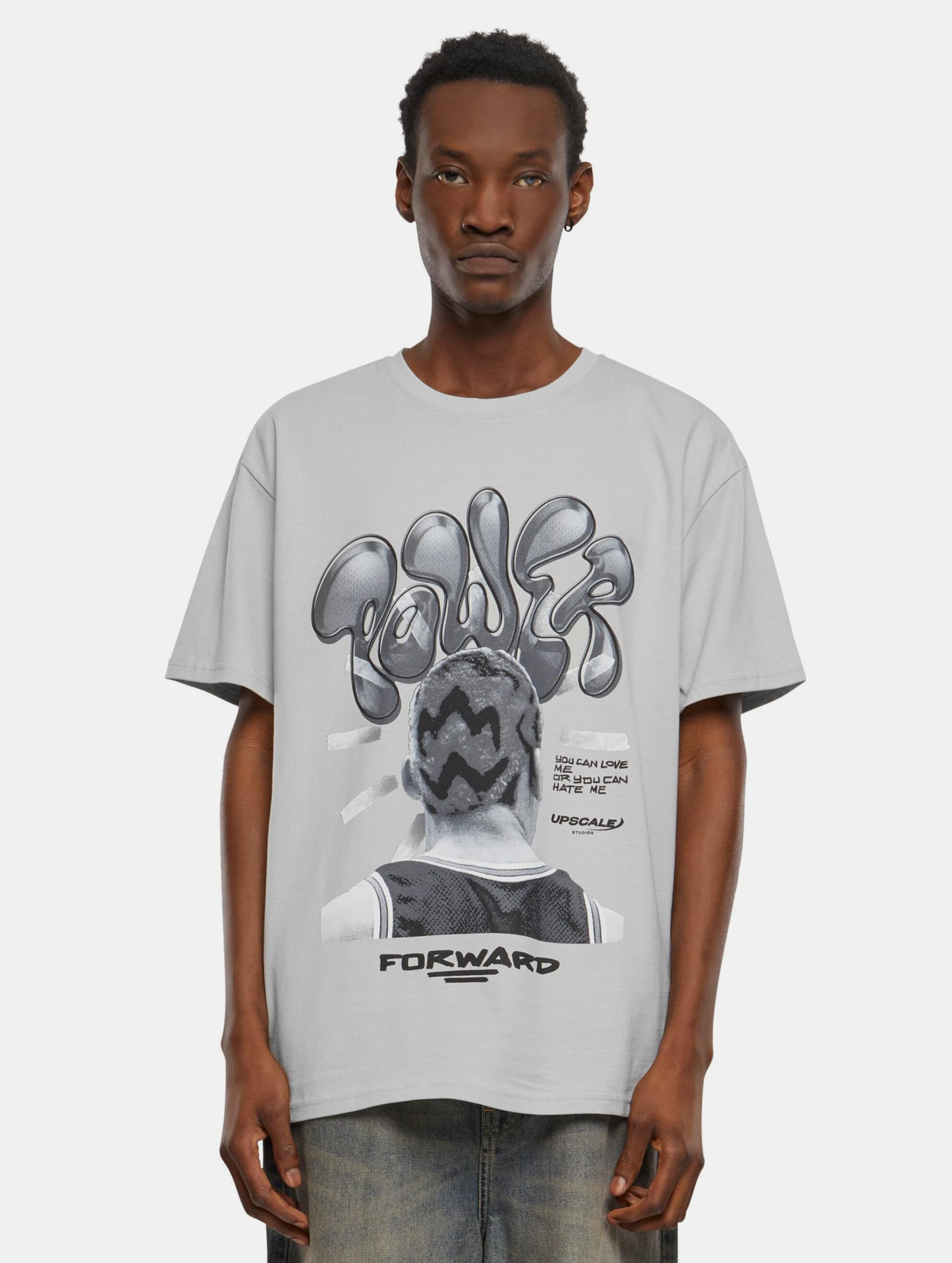 Mister Tee Upscale Power Foward 2.0 Oversize T-Shirts Männer,Unisex op kleur grijs, Maat M