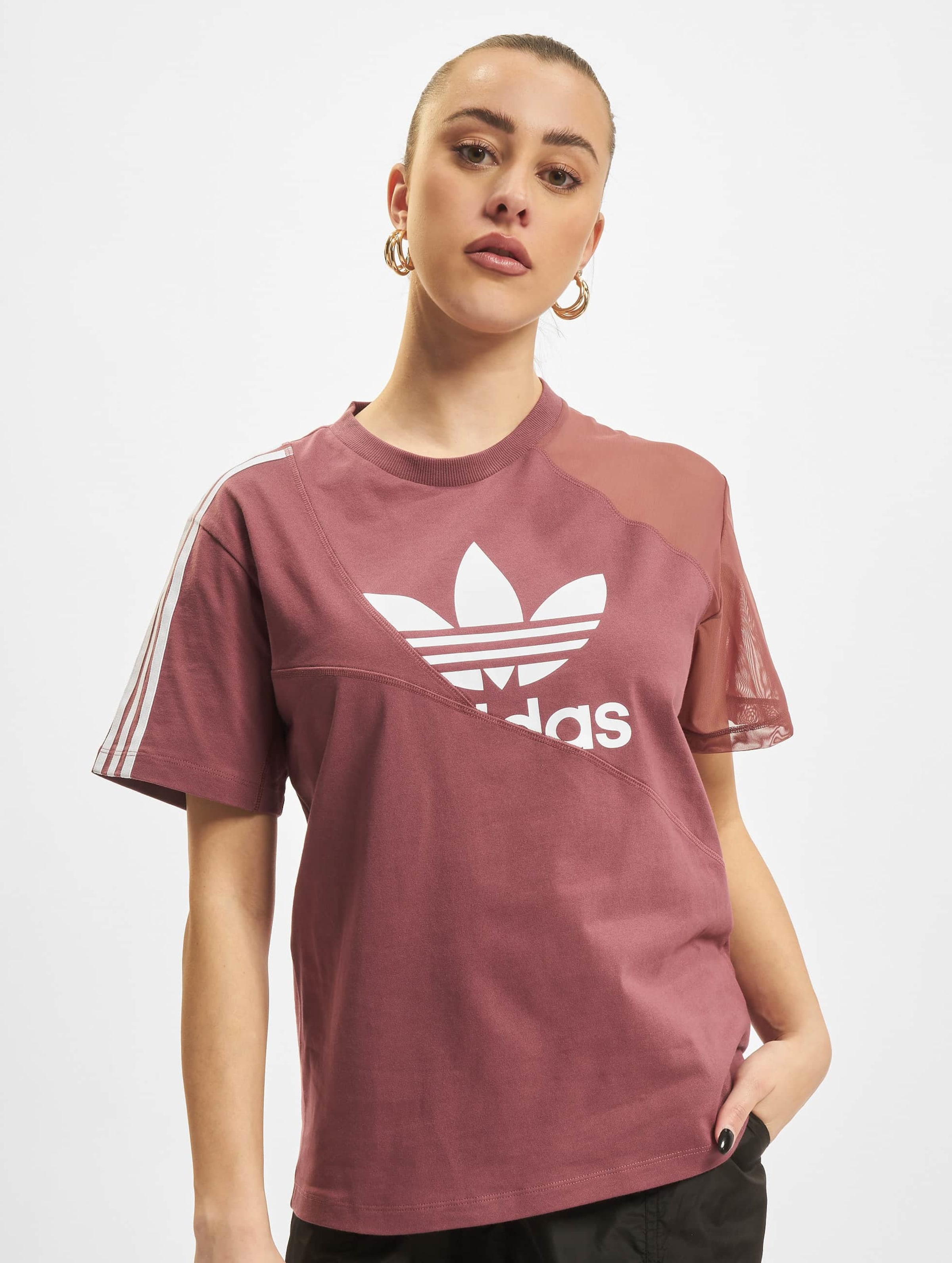 Adidas t clearance shirt women pink