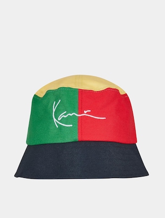 KA222-047-1 Signature Block Bucket Hat red/green/navy