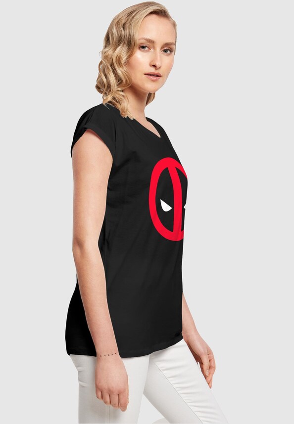 Ladies Deadpool - Large Clean Logo T-Shirt-3