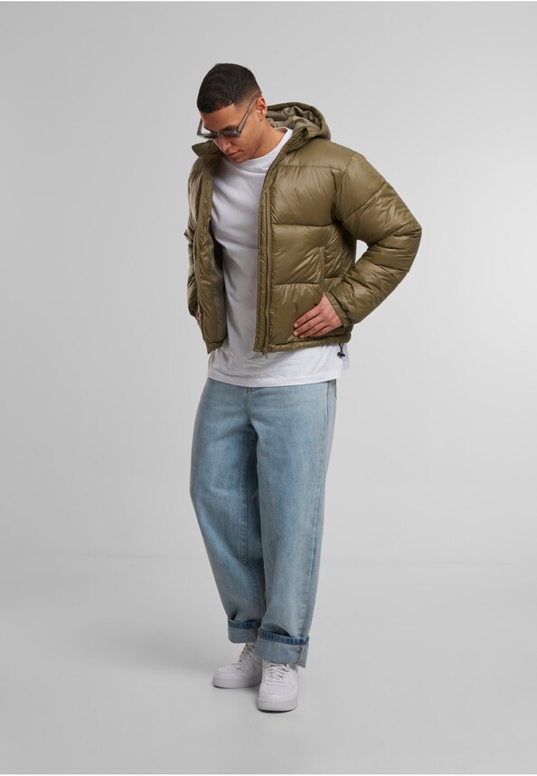 Shiny Puffer Jacket With Hood-2