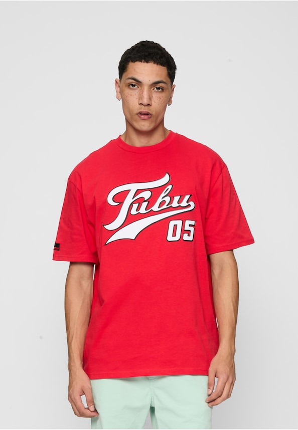 FBMQ12111RED Fubu Varsity T-Shirt-0