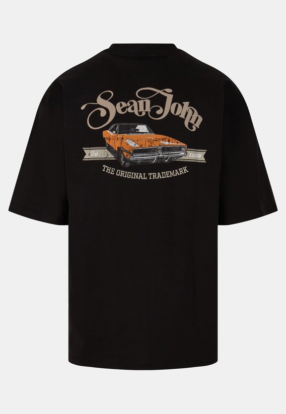 Script Logo Retro Car Backprint Peached -3