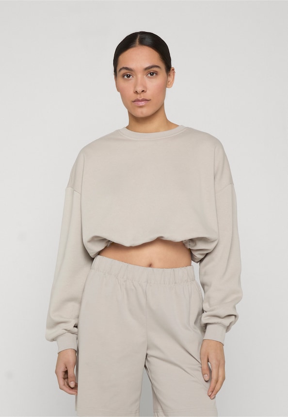 Ladies Cropped Gathered -0