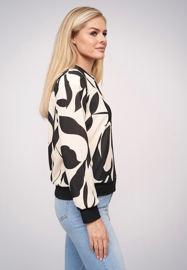 Blouson Bomber-Jacket with floral print-3