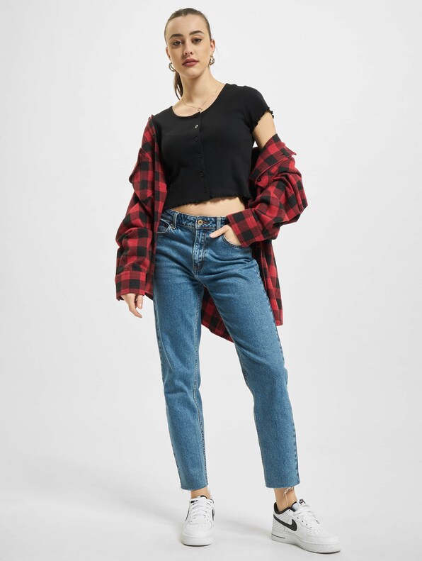 Cropped Button Up Rib-5