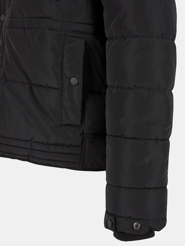 Urban Classics With Detachable Fur Collar Puffer Jackets-12