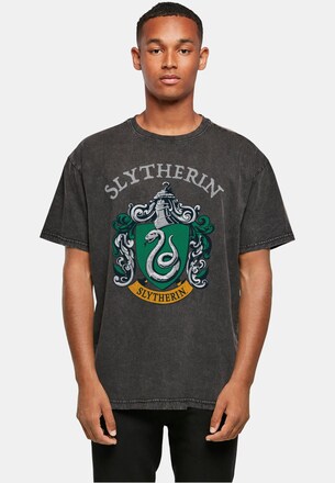Harry Potter - Slytherin Crest Acid Washed Oversized Tee