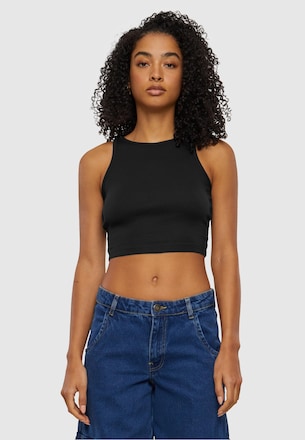 Ladies Organic Cropped Rib Top