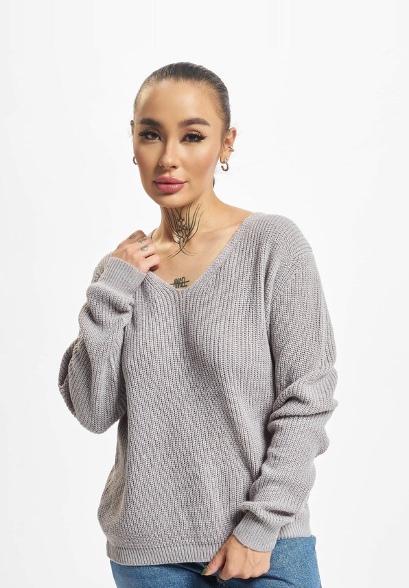 Ladies Back Lace Up Sweater-2