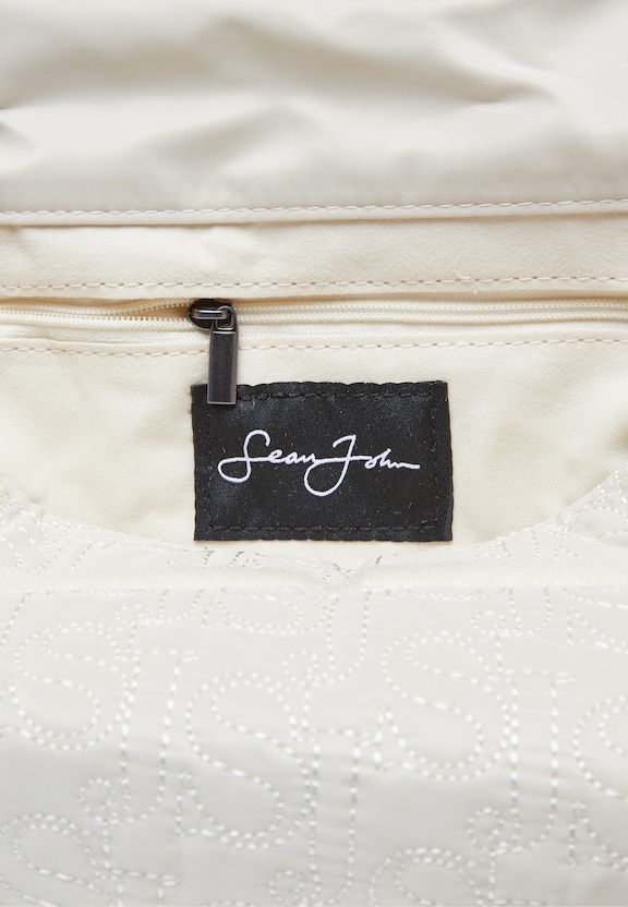 JA223-016-01 Monogram Logo Quilted Cross Shoulder Bag beige-3