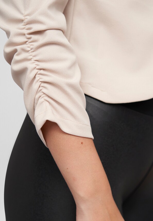 Short Blazer with ruched sleeves-5