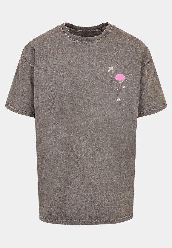 Flamingo Acid Washed Heavy Oversized Tee-4