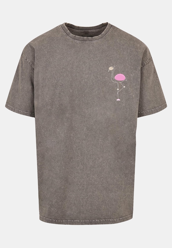 Flamingo Acid Washed Heavy Oversized Tee-4