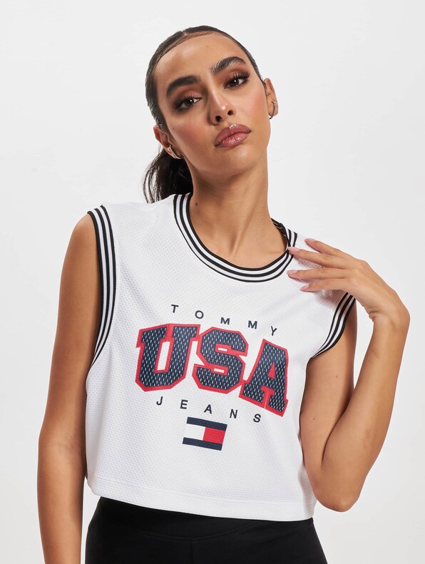 Tommy Jeans Crp Usa Basketball Crop Top-0