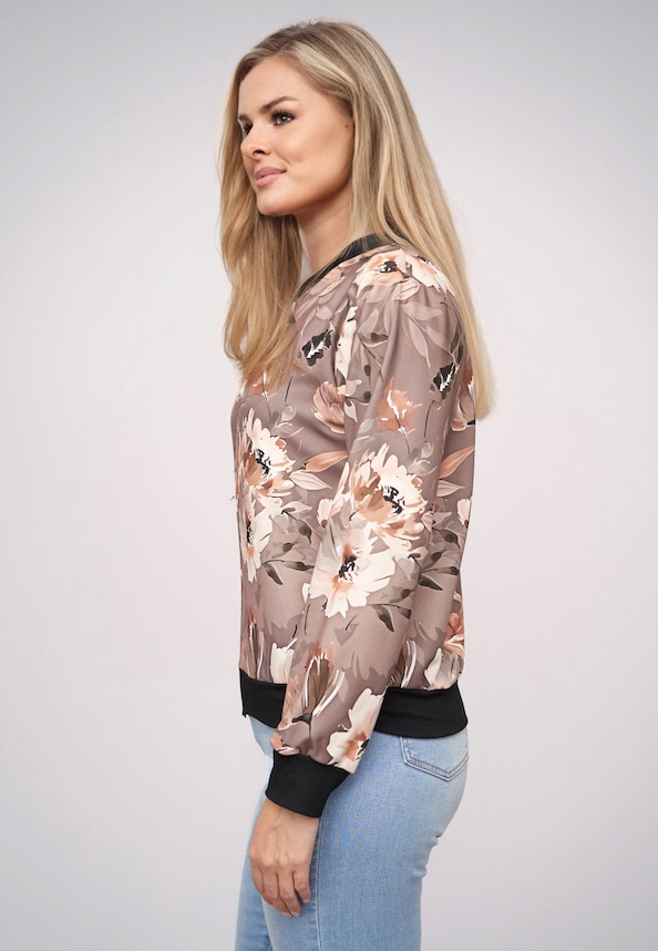 Blouson Bomber-Jacket with flower print-2