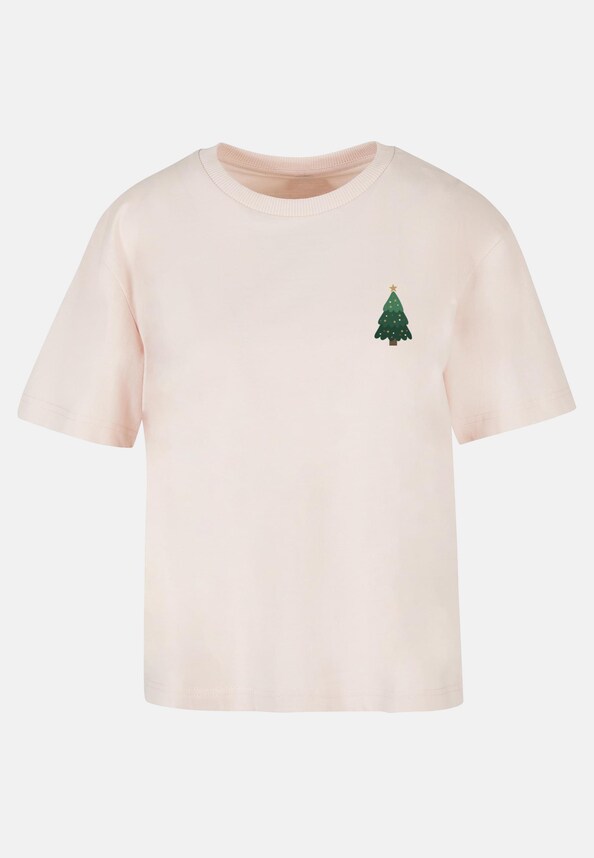 Ladies Christmas Holly Jolly Mood Tee-4